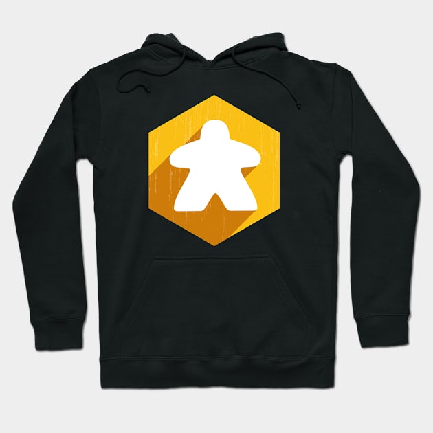 Hexagon Meeple Yellow Hoodie by east coast meeple